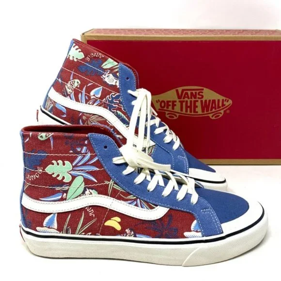 VANS Sk8-Hi 138 Decon Blue Beige Men’s Suede Canvas Sneakers Size VN0A4BX2B6R - Picture 3 of 10